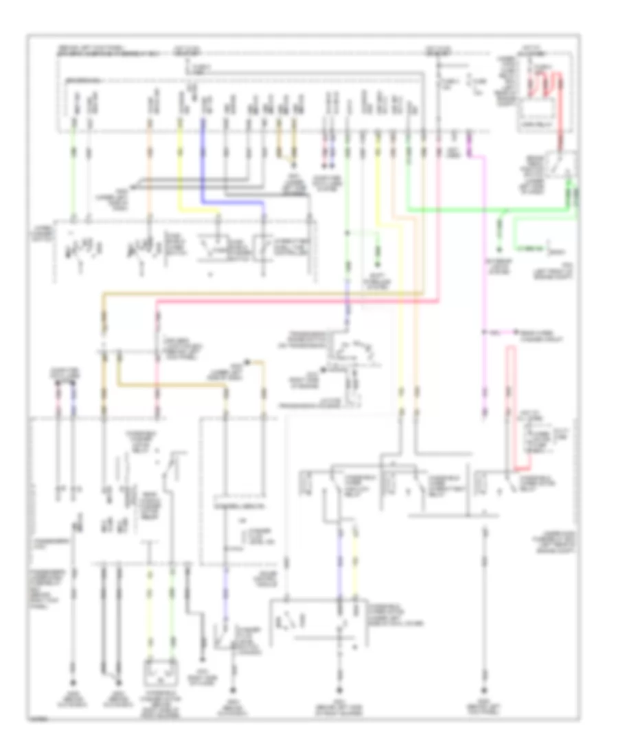 Электросхема передних стеклоочистителей дворников и омывателя лобового стекла для Honda Accord Crosstour EX 2010