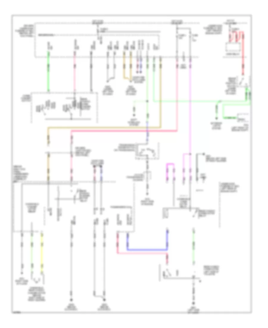 Электросхема заднего стеклоочистителя дворника и омывателя для Honda Accord Crosstour EX 2010