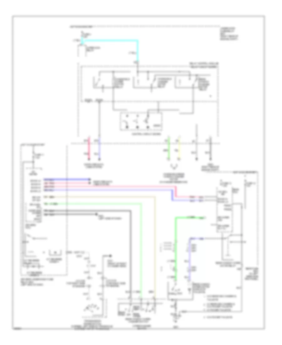 Rear WiperWasher Wiring Diagram for Honda Odyssey LX 2011