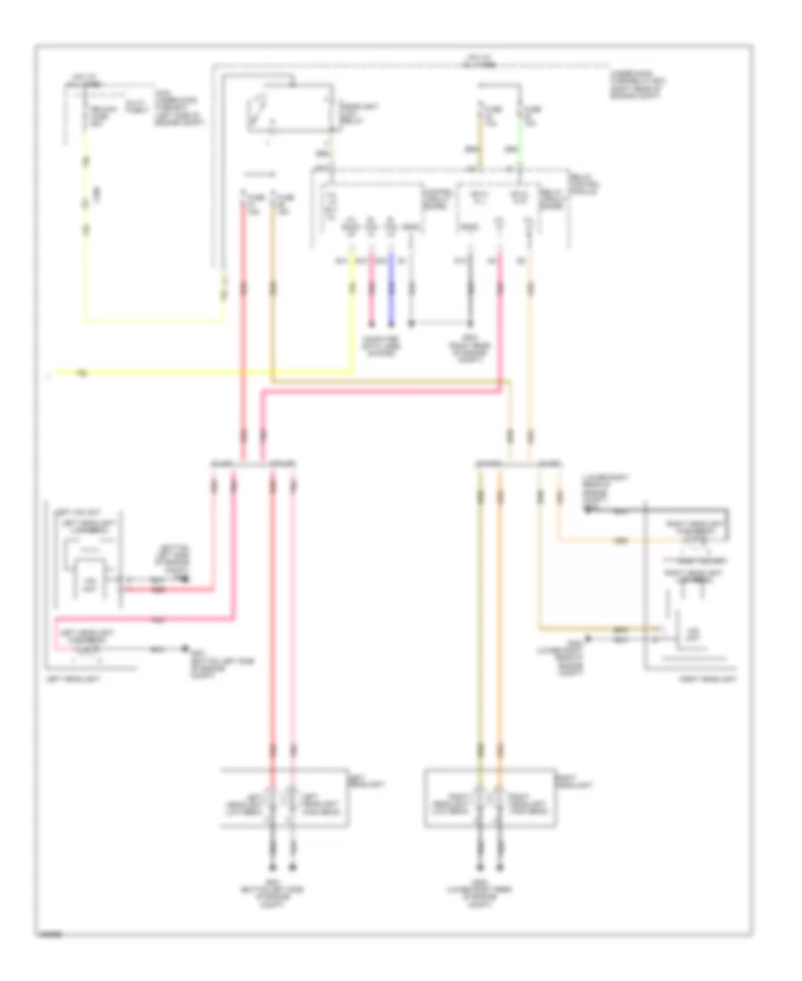 Headlamps Wiring Diagram 2 of 2 for Honda Odyssey LX 2011