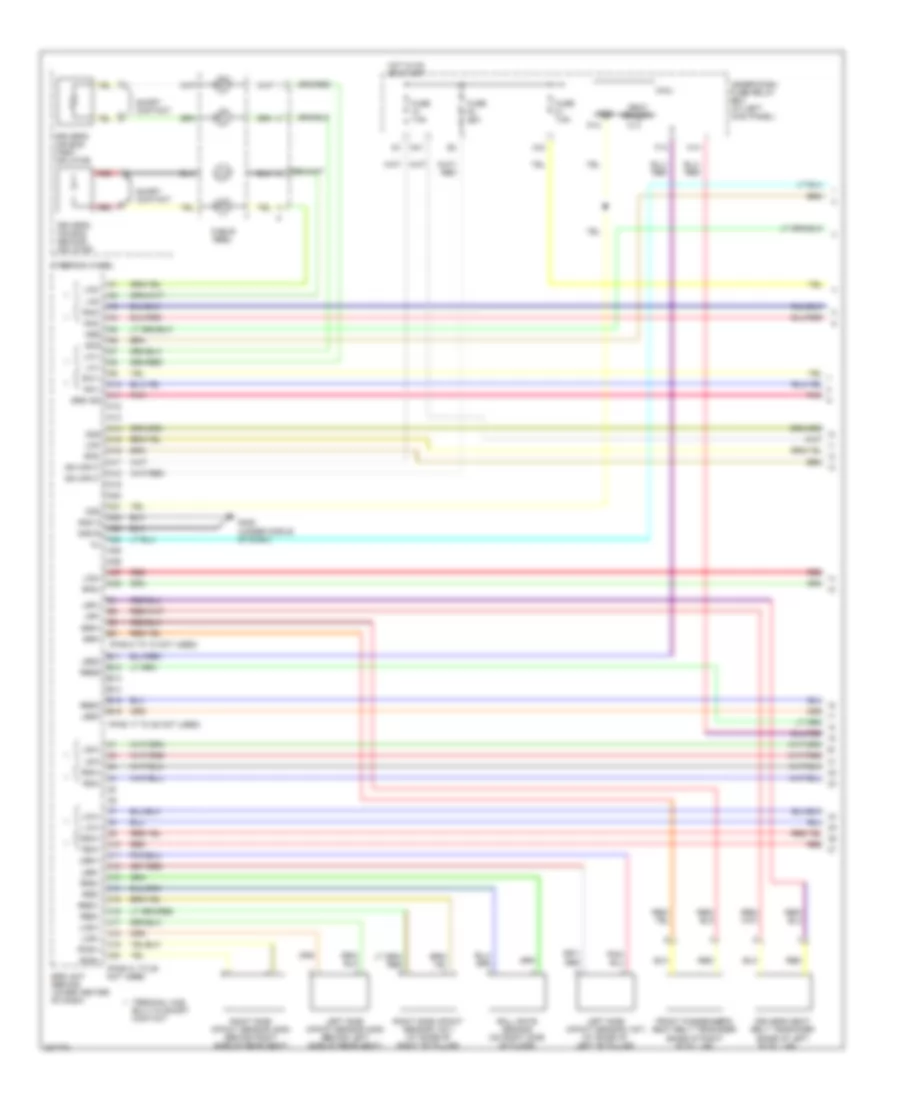 Supplemental Restraints Wiring Diagram 1 of 2 for Honda Ridgeline RT 2006