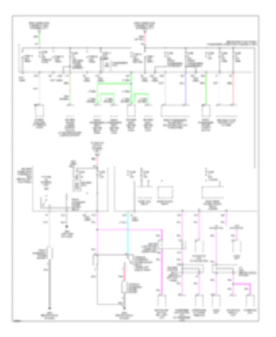 Power Distribution Wiring Diagram 2 of 7 for Honda Accord EX 2010