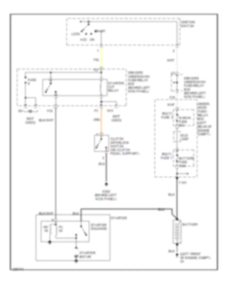 2.4L, Starting Wiring Diagram, MT for Honda Accord EX 2010