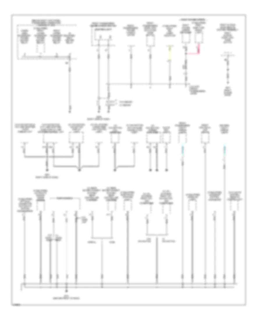 Ground Distribution Wiring Diagram (3 of 4) for Honda Odyssey Touring 2011