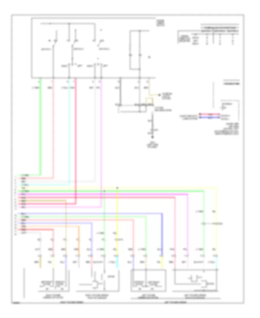 Memory Mirrors Wiring Diagram (2 of 2) for Honda Odyssey Touring 2011