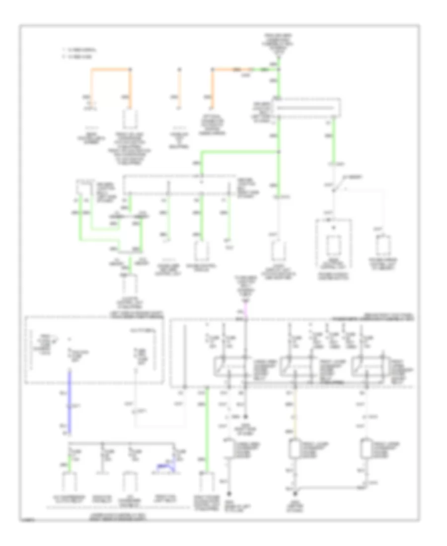 Power Distribution Wiring Diagram 2 of 9 for Honda Odyssey Touring 2011