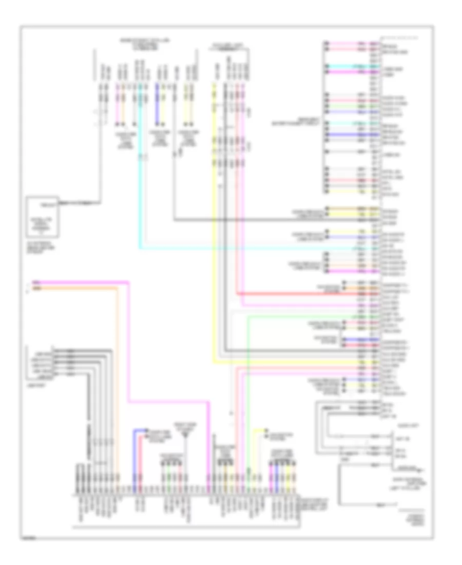 Radio Wiring Diagram, without Navigation with USB Adapter (3 of 3) for Honda Odyssey Touring 2011