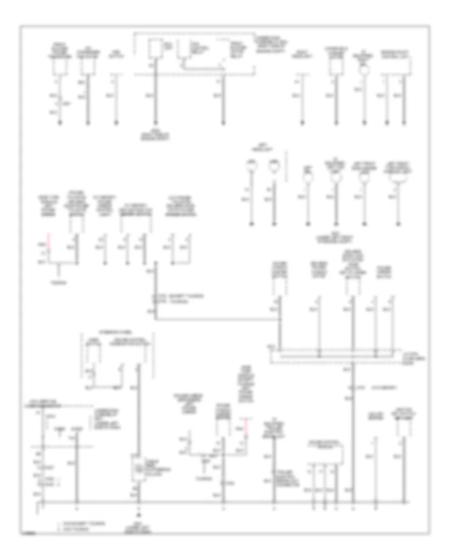 Ground Distribution Wiring Diagram 2 of 5 for Honda Pilot EX 2011
