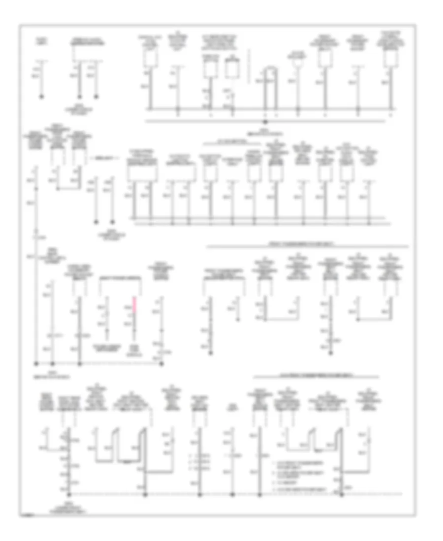 Ground Distribution Wiring Diagram 3 of 5 for Honda Pilot EX 2011