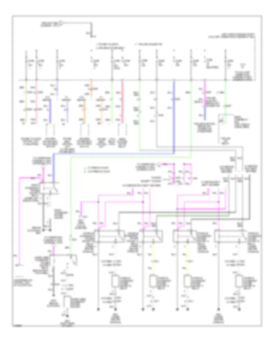 Power Distribution Wiring Diagram (2 of 9) for Honda Pilot EX 2011