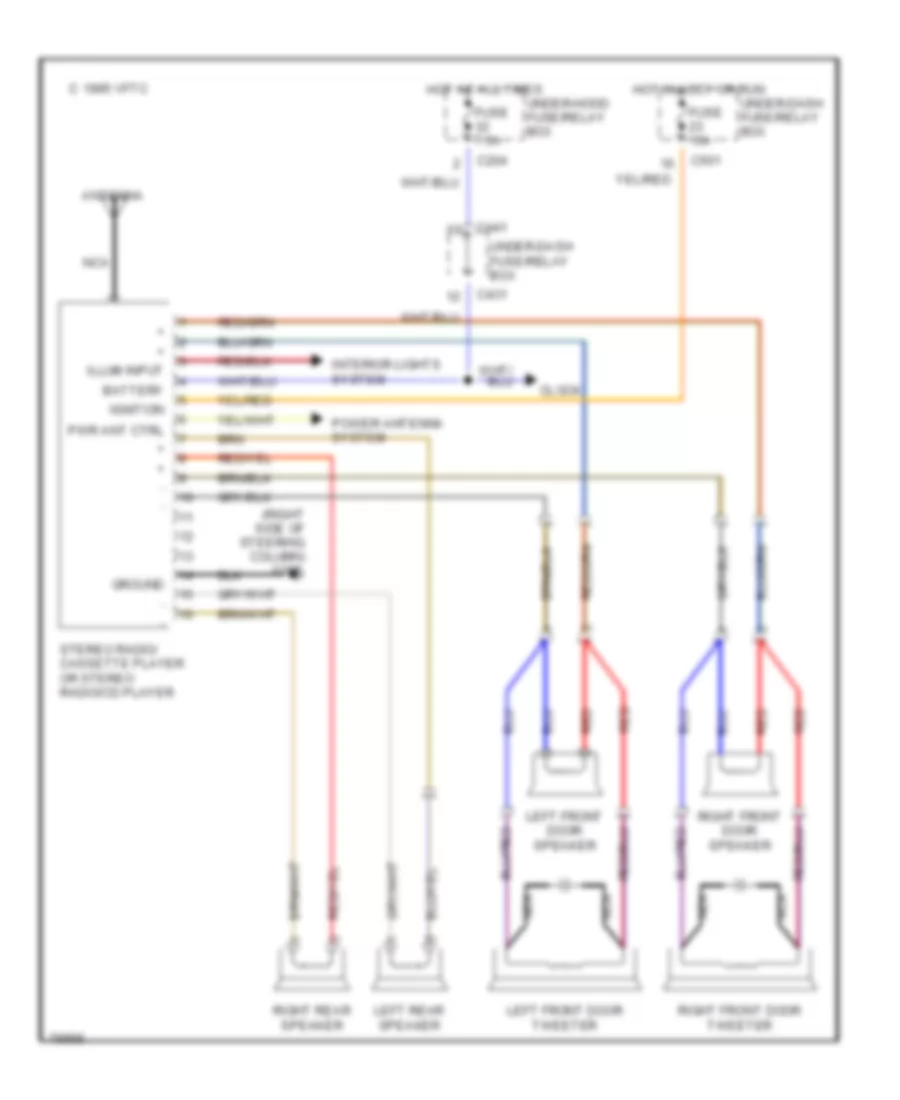 RADIO – Honda Civic del Sol S 1993 – SYSTEM WIRING DIAGRAMS – Scheme  electrice pentru mașini Del Sol Sir Wiring diagrams