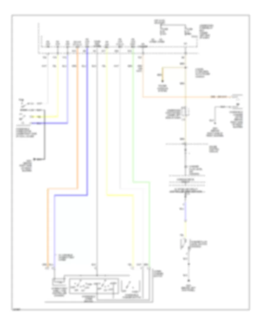 Электросхема передних стеклоочистителей дворников и омывателя лобового стекла, Кроме Гибрида для Honda Civic DX 2010