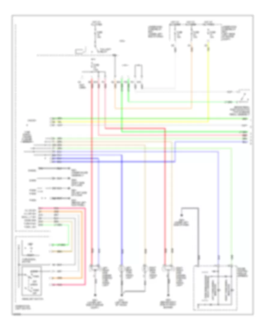 Exterior Lamps Wiring Diagram Hybrid 1 of 2 for Honda Civic DX 2010