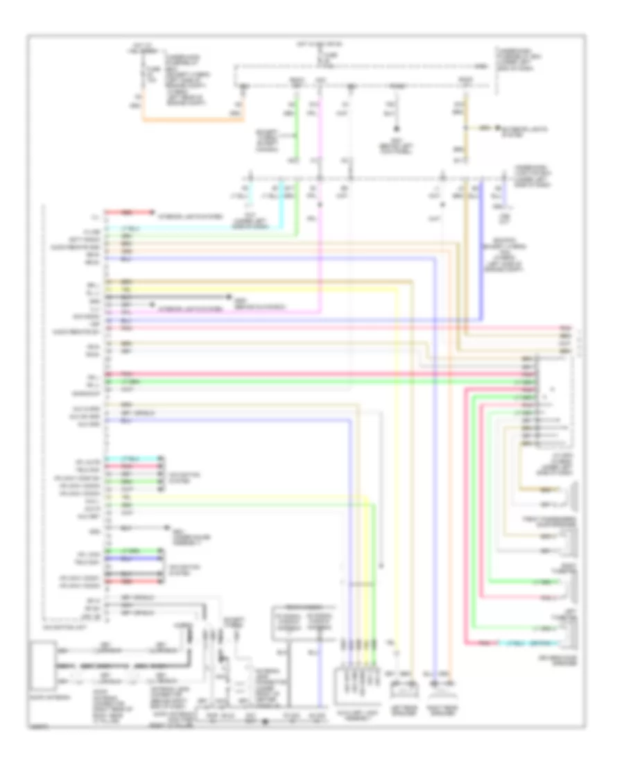 Base Radio Wiring Diagram, with Navigation (1 of 3) for Honda Civic DX 2010