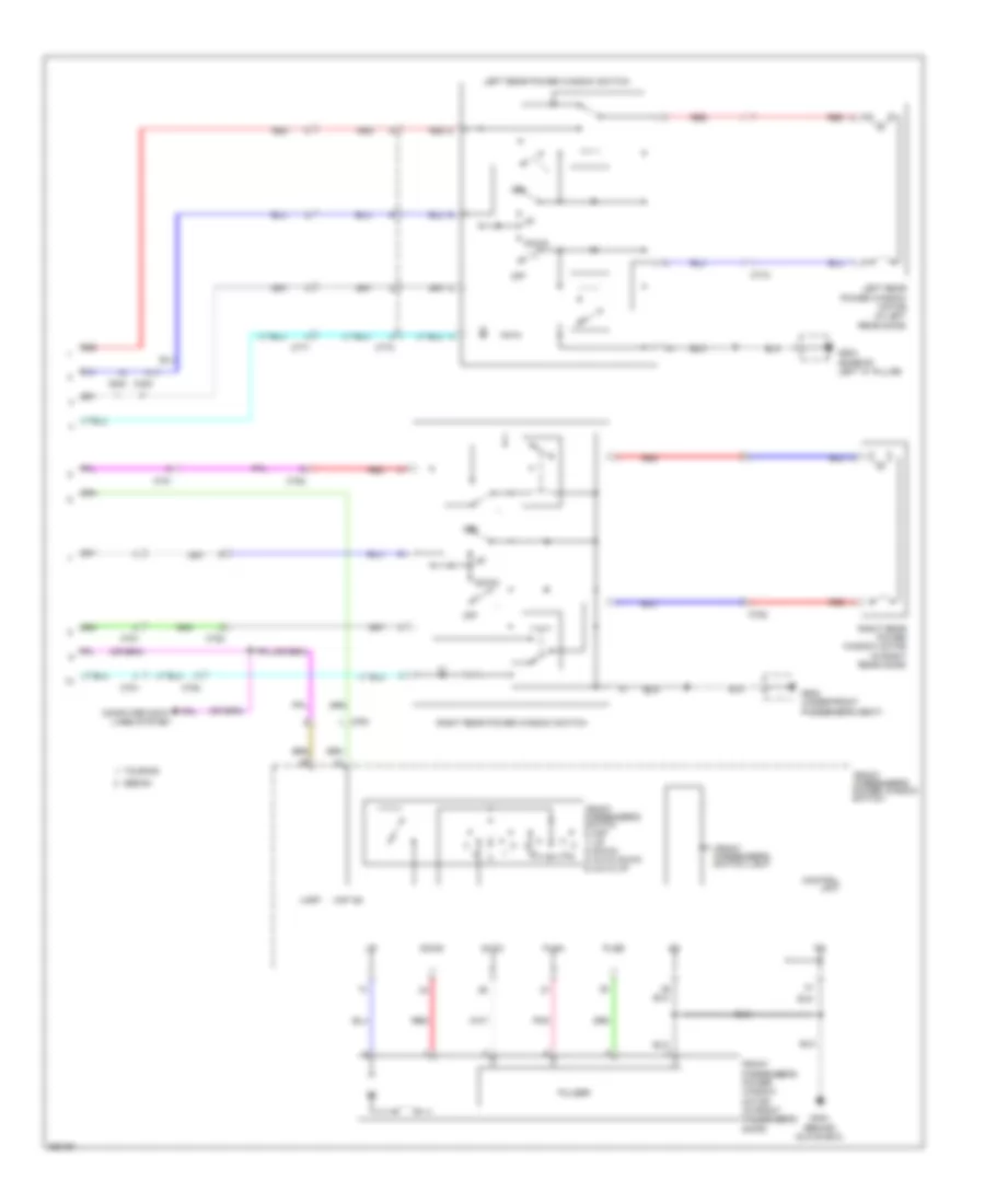 Power Windows Wiring Diagram 2 of 2 for Honda Pilot LX 2011