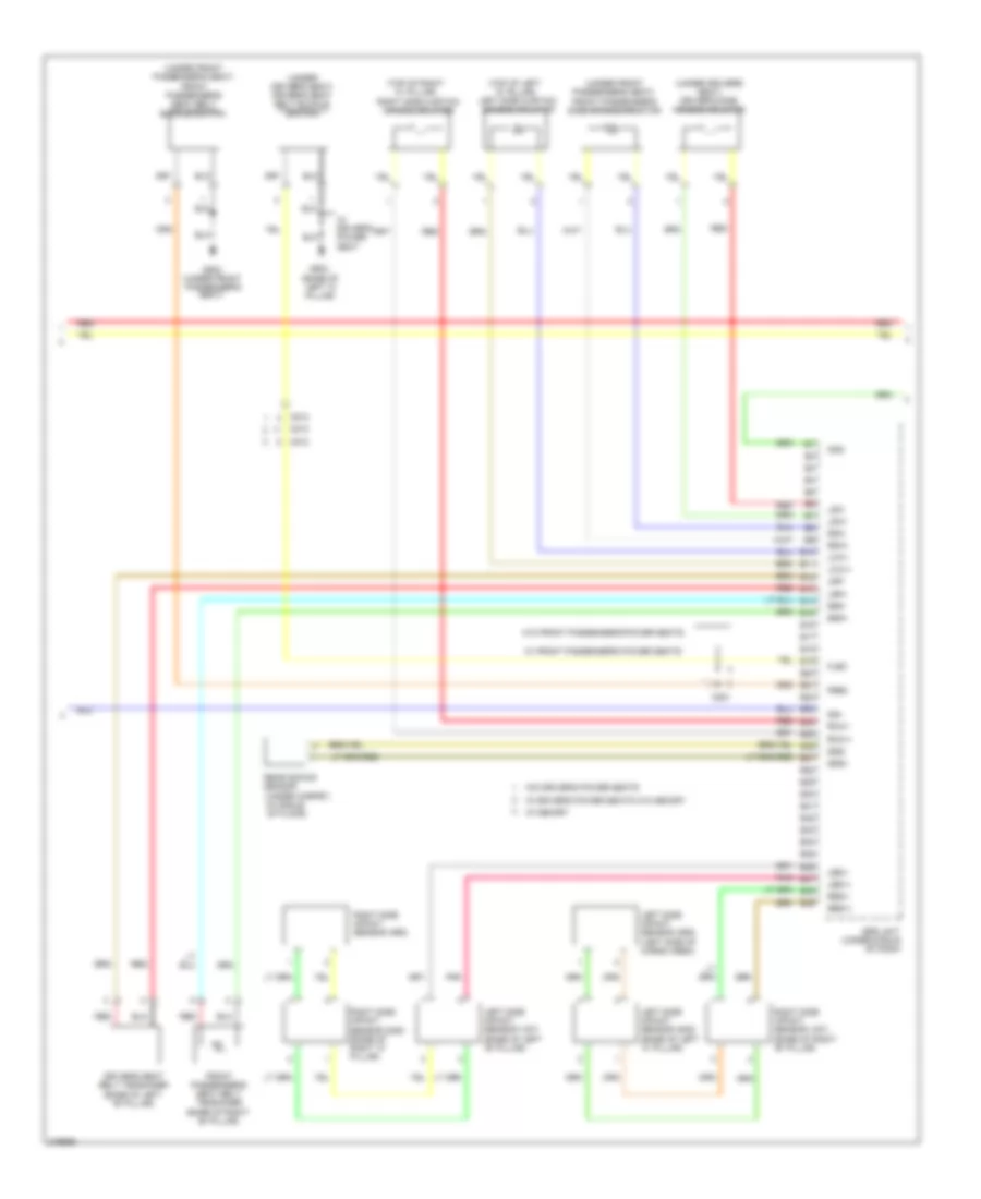 Supplemental Restraints Wiring Diagram (2 of 3) for Honda Pilot LX 2011