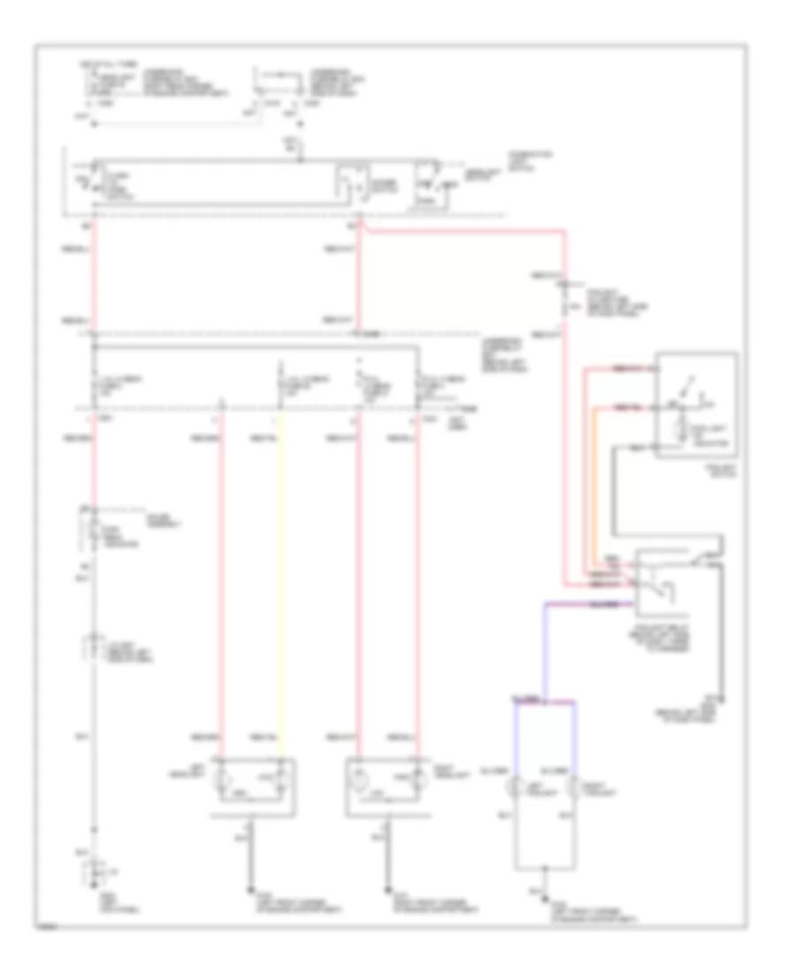 Headlight Wiring Diagram without DRL for Honda Civic DX 1997