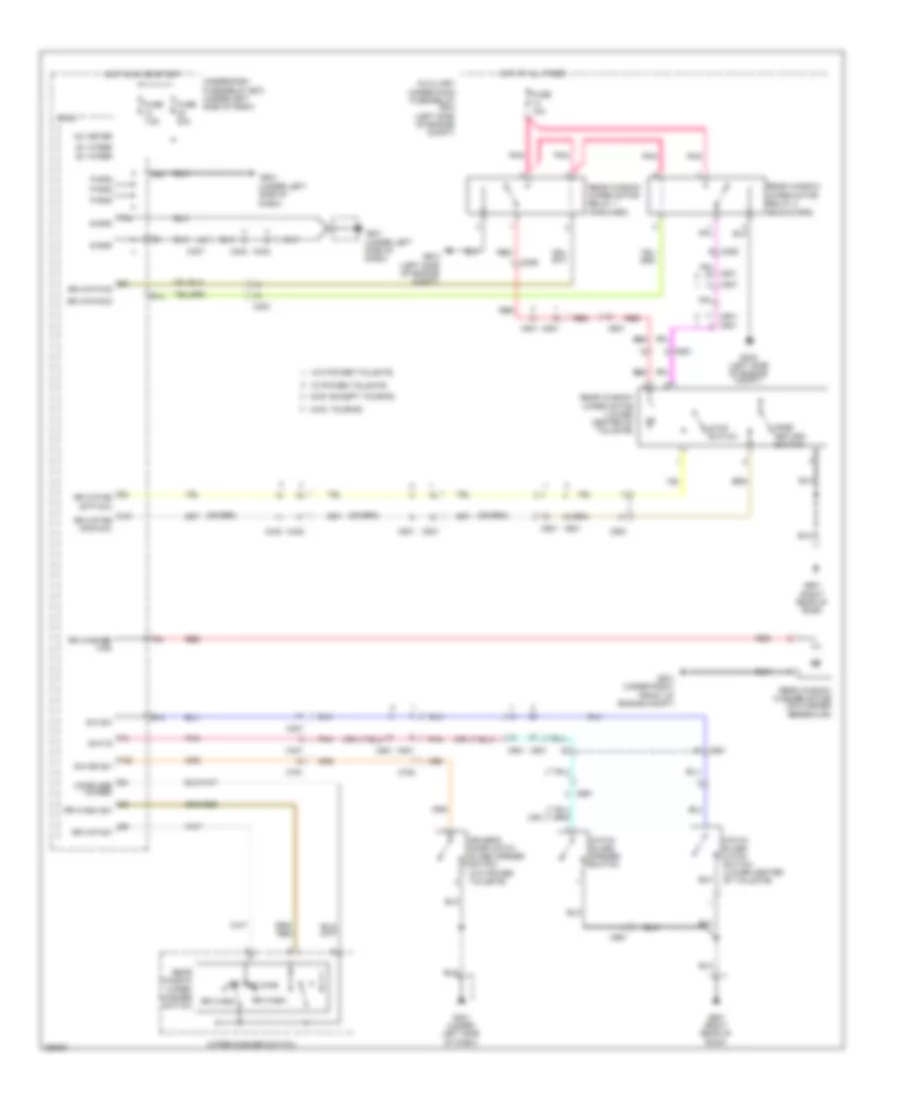 Электросхема заднего стеклоочистителя дворника и омывателя для Honda Pilot Touring 2011