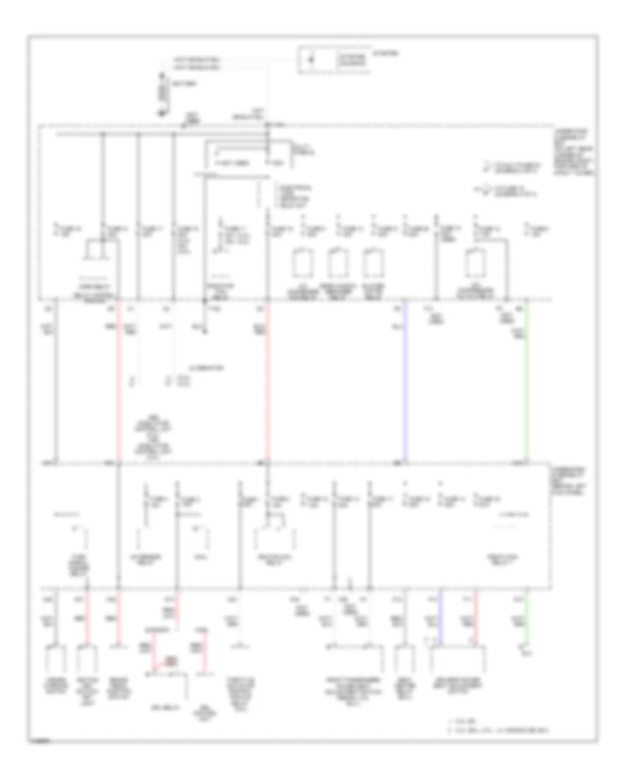 Power Distribution Wiring Diagram Except Hybrid 1 of 4 for Honda Accord 2007