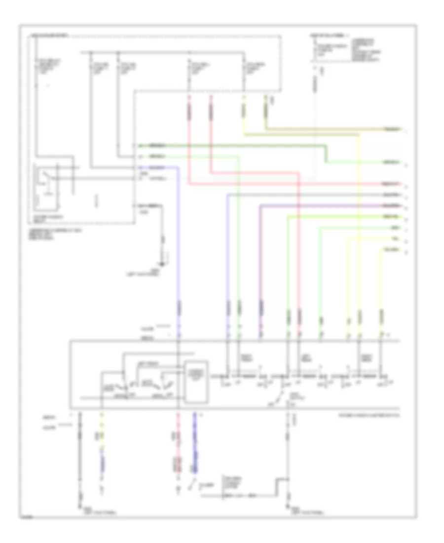 Power Window Wiring Diagram 1 of 2 for Honda Civic HX 1997