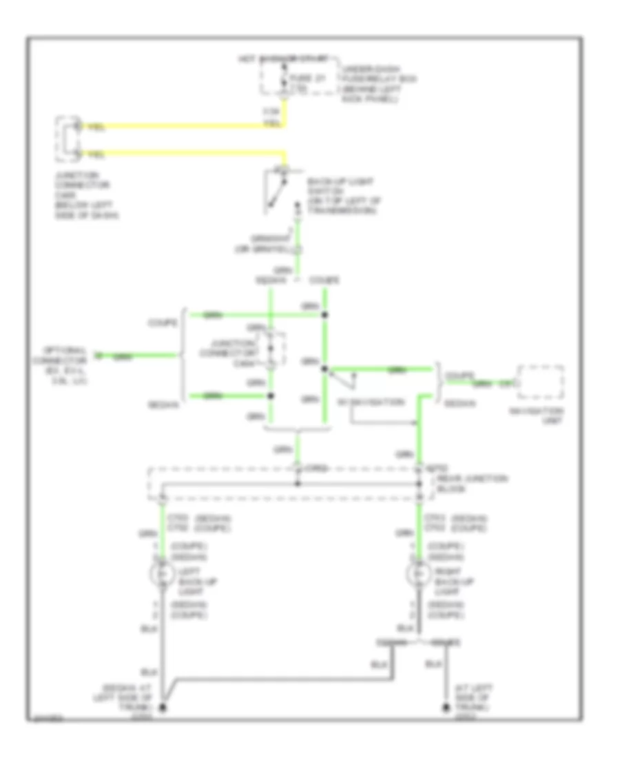 Back up Lamps Wiring Diagram M T Except Hybrid for Honda Accord EX 2007