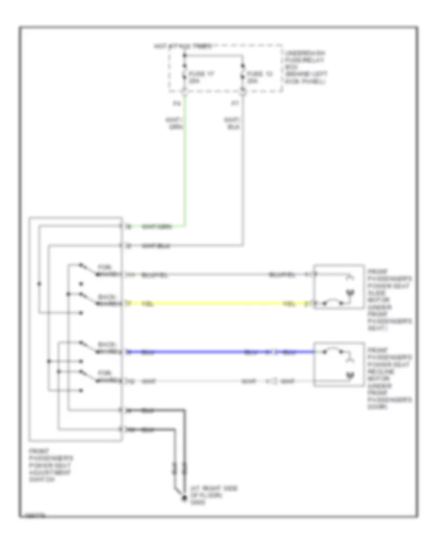 Passengers Power Seat Wiring Diagram for Honda Accord EX 2007