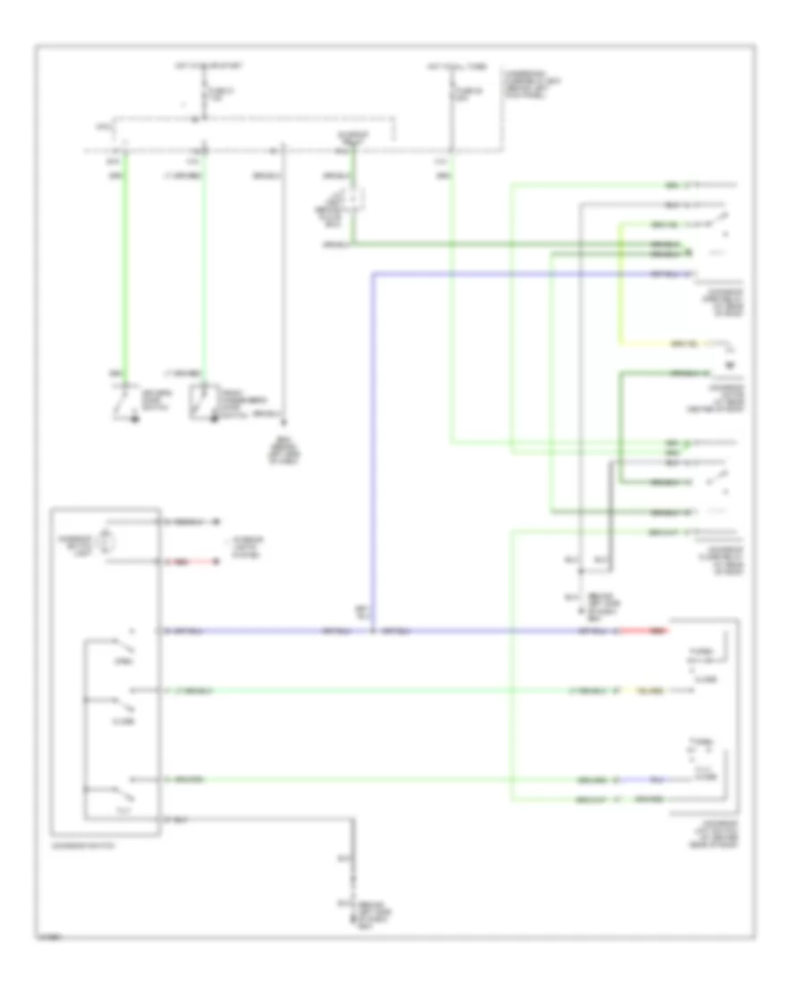 Power TopSunroof Wiring Diagram, Sedan without Hybrid for Honda Accord EX 2007