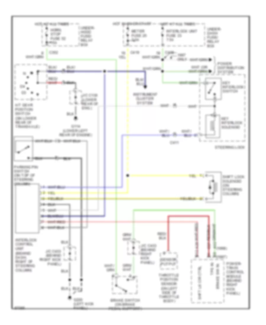 Shift Interlock Wiring Diagram for Honda CR V LX 1997