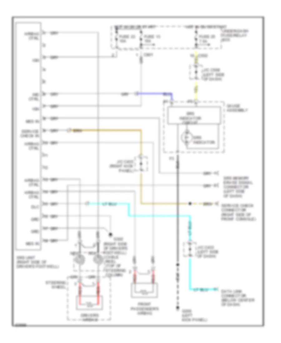 Supplemental Restraint Wiring Diagram for Honda CR V LX 1997