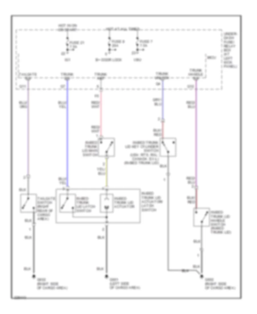 Trunk Release Wiring Diagram for Honda Ridgeline RTL 2011