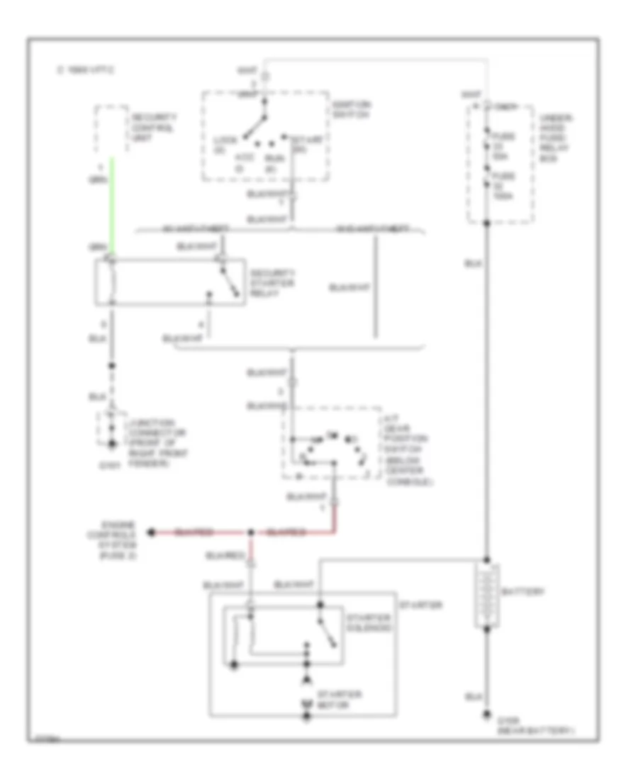 Starting Wiring Diagram A T for Honda Prelude S 1993