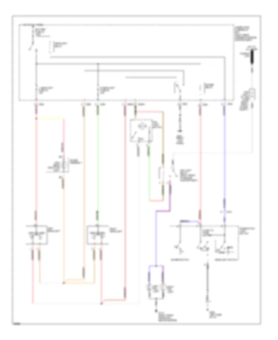 Headlight Wiring Diagram, without DRL for Honda Odyssey EX 1997