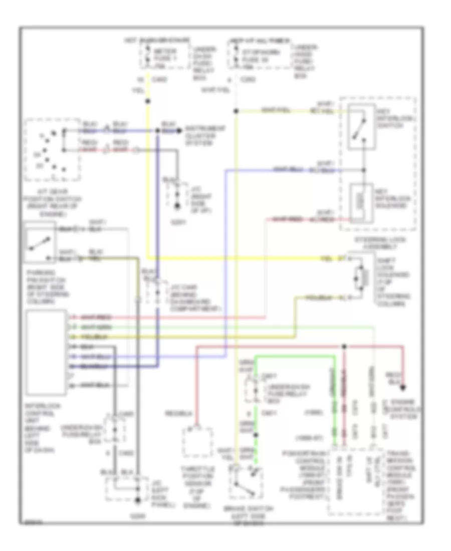 Shift Interlock Wiring Diagram for Honda Odyssey EX 1997
