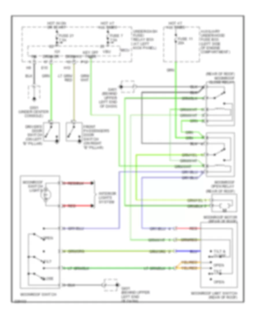 Power TopSunroof Wiring Diagram for Honda Ridgeline RTS 2011
