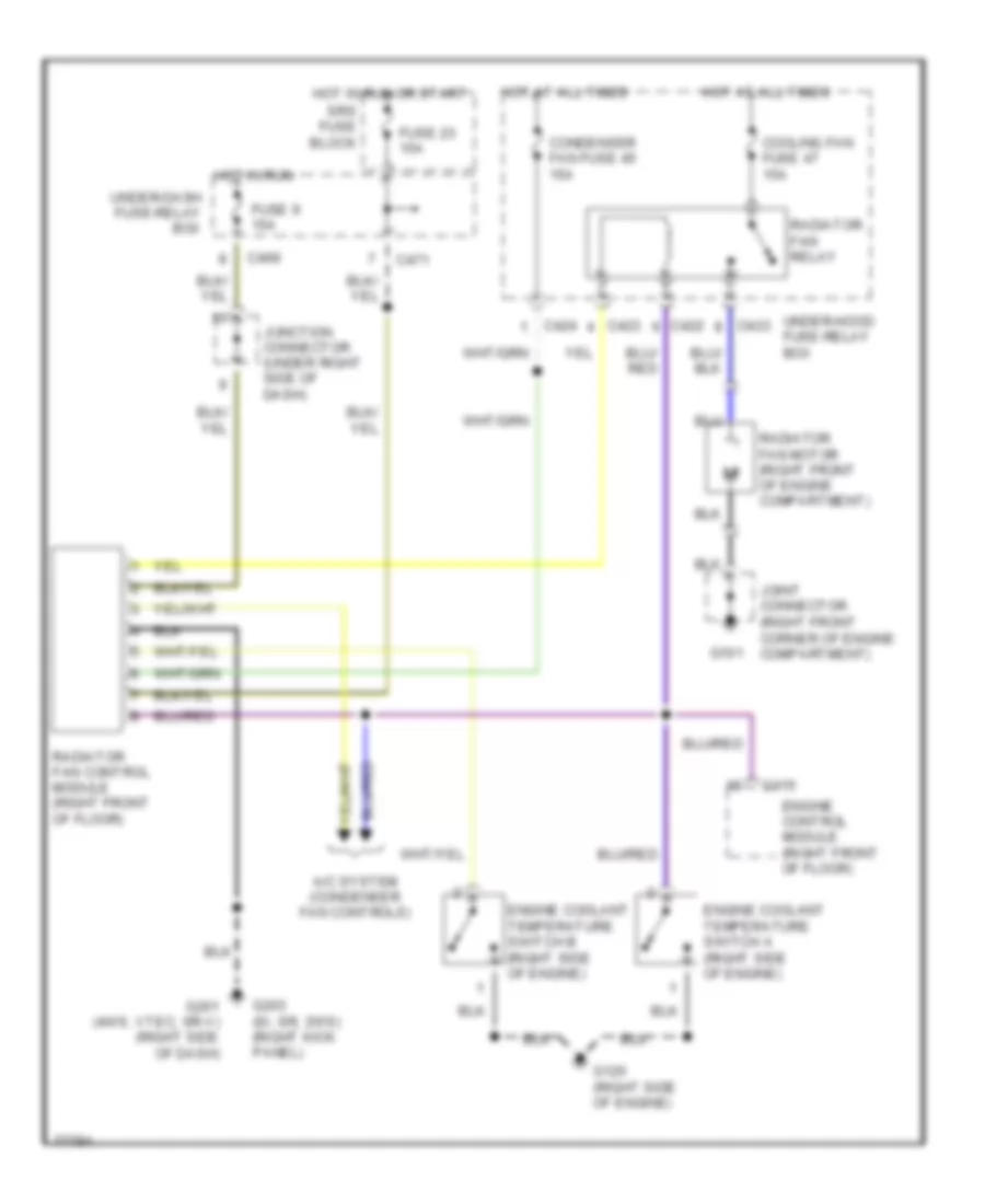 Cooling Fan Wiring Diagram for Honda Prelude VTEC 1993