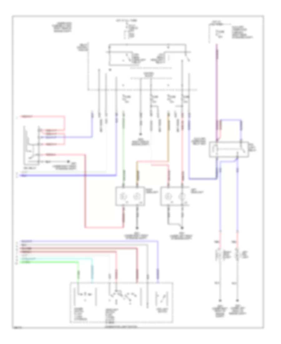 Headlights Wiring Diagram, Touring with DRL (2 of 2) for Honda Odyssey Touring 2008