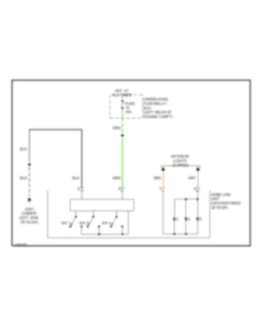 Home Link Remote Control Wiring Diagram for Honda Accord EX 2012
