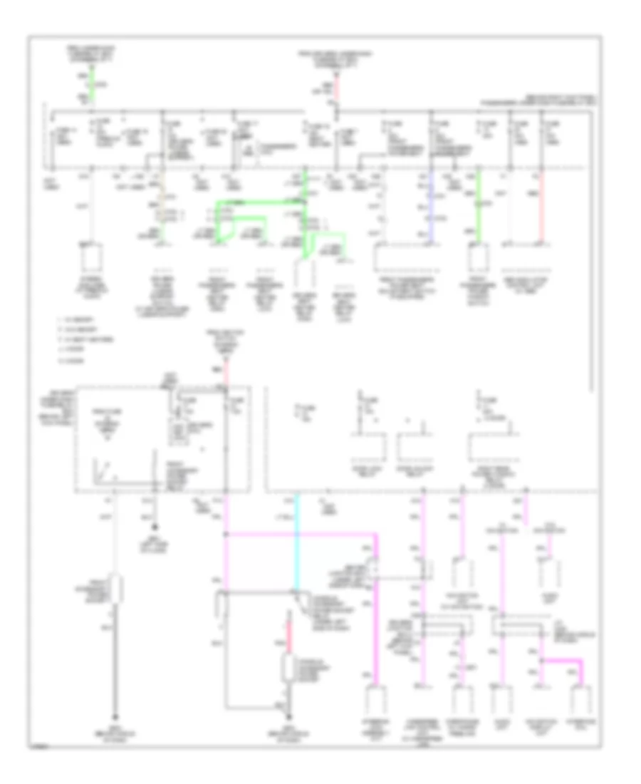 Power Distribution Wiring Diagram (2 of 7) for Honda Accord EX 2012