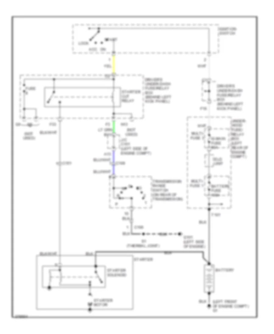 2.4L, Starting Wiring Diagram, AT for Honda Accord EX 2012