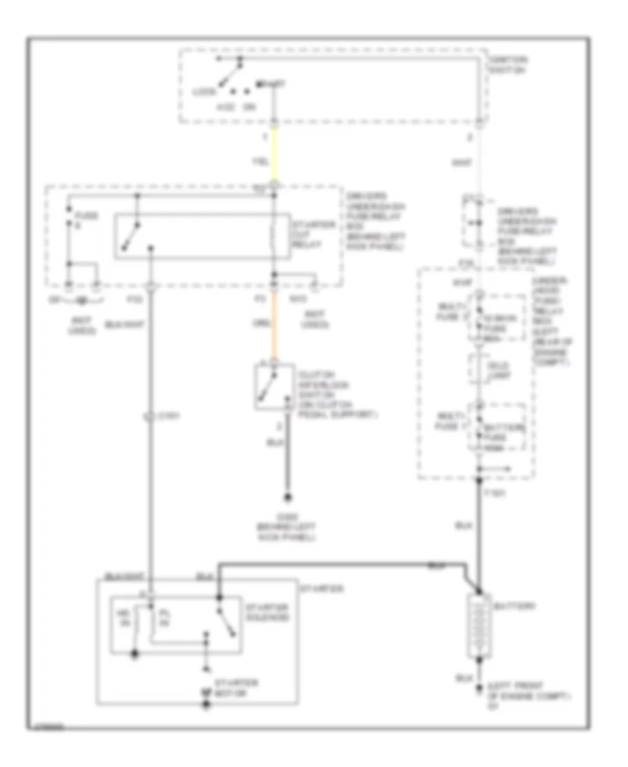 2.4L, Starting Wiring Diagram, MT for Honda Accord EX 2012