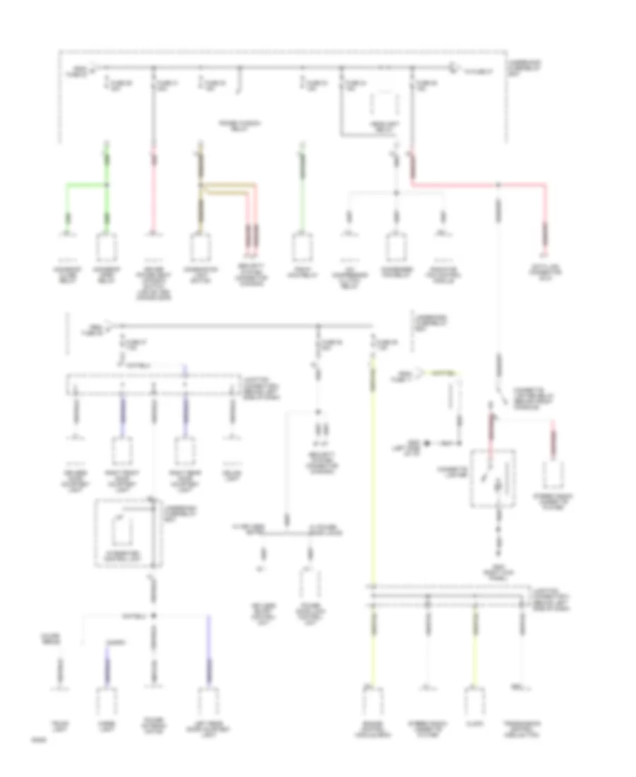 Power Distribution Wiring Diagram (2 of 4) for Honda Accord DX 1994