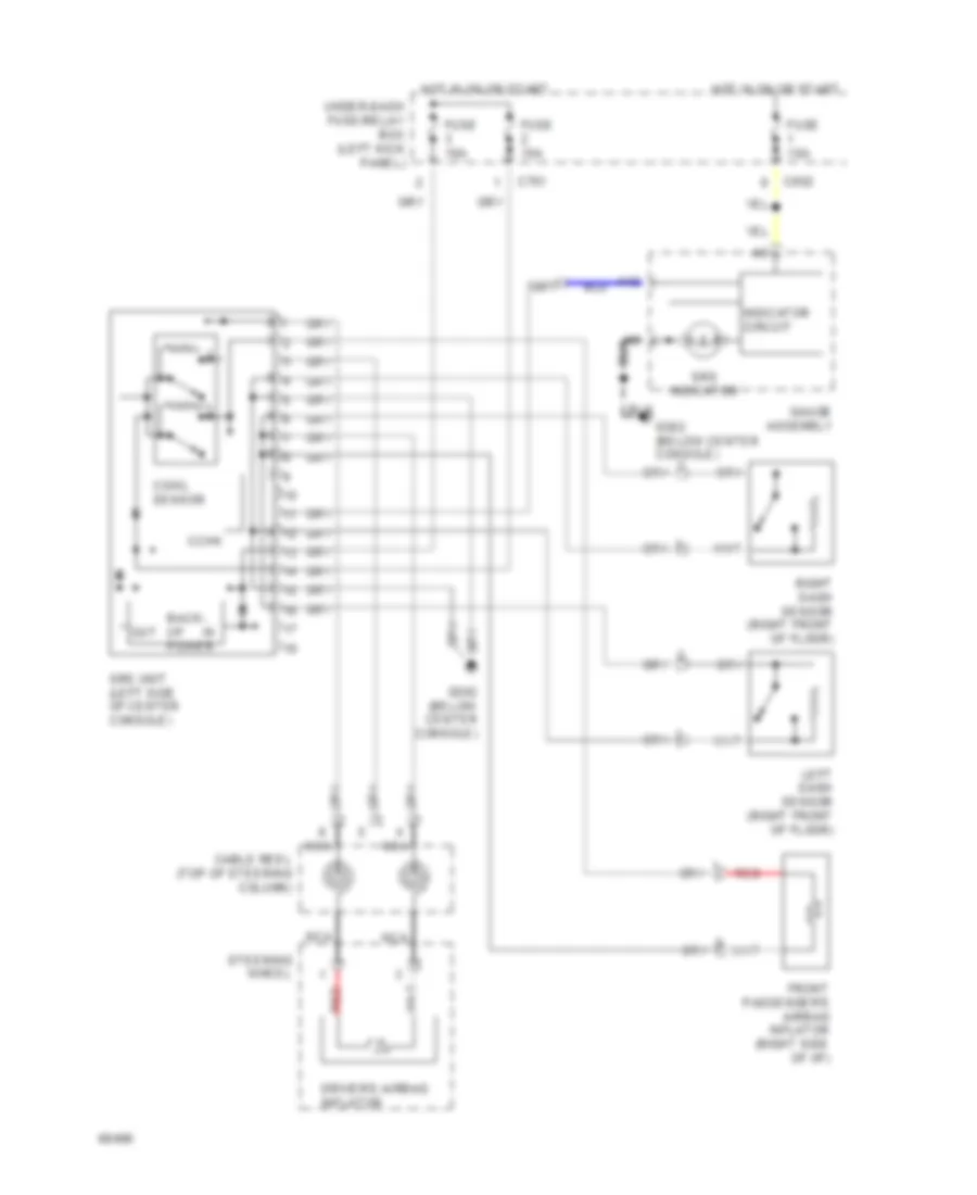 Supplemental Restraint Wiring Diagram for Honda Accord DX 1994