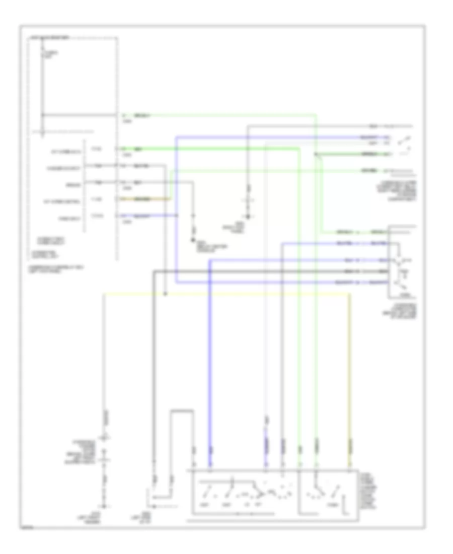 Электросхема передних стеклоочистителей дворников и омывателя лобового стекла для Honda Accord DX 1994