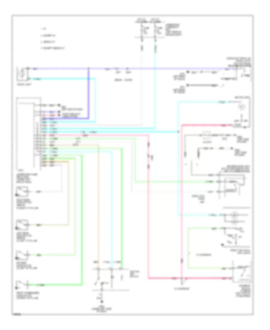 Courtesy Lamps Wiring Diagram Except Hybrid for Honda Civic HF 2013