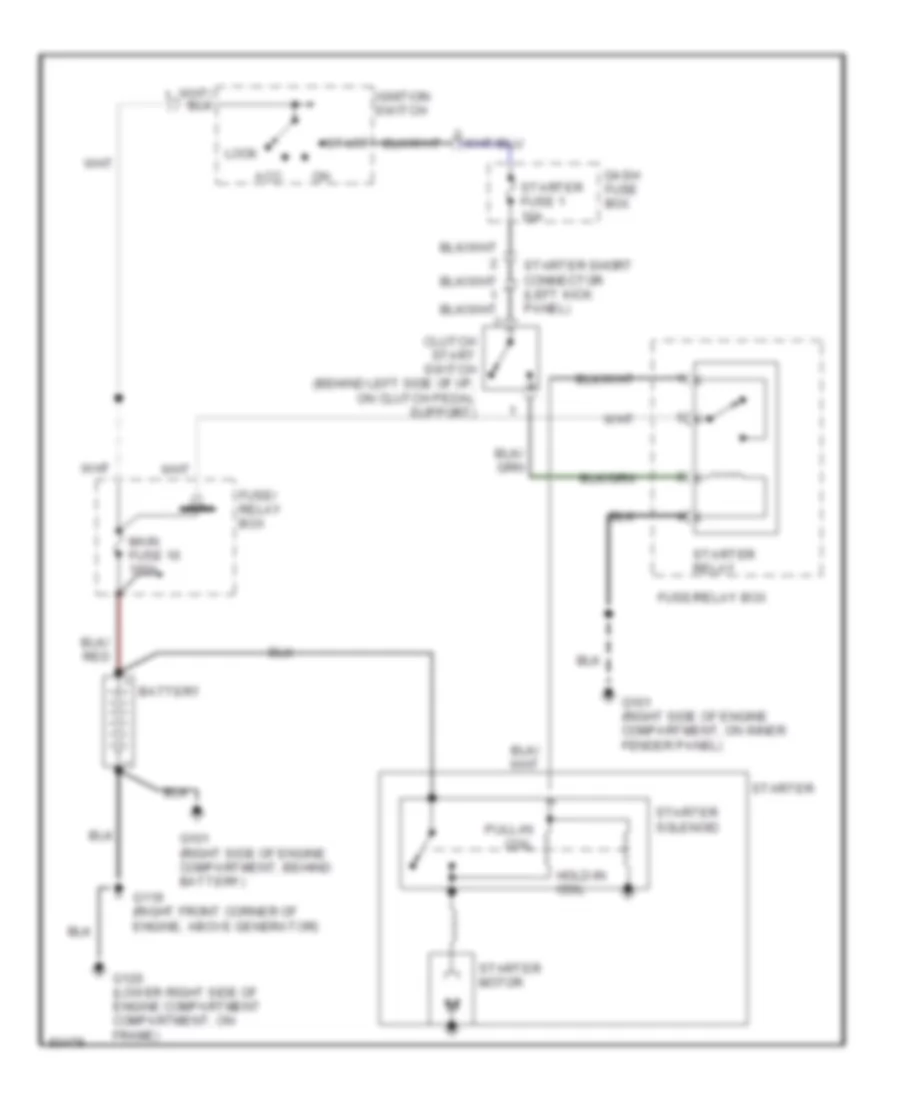 Starting Wiring Diagram, MT for Honda Passport LX 1997