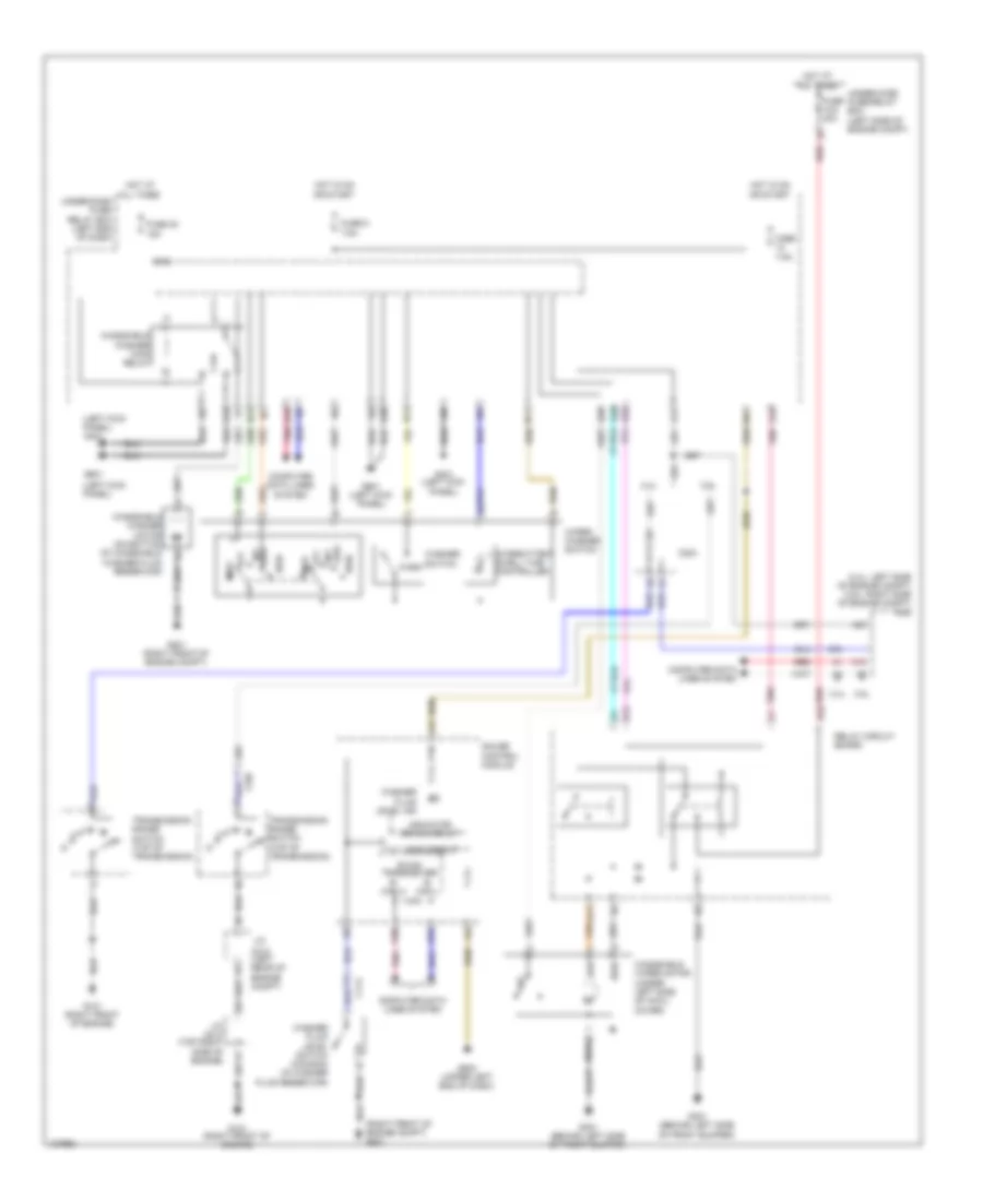 Электросхема стеклоочистителя, дворников и омывателя, Кроме Гибрида для Honda Accord LX-S 2014