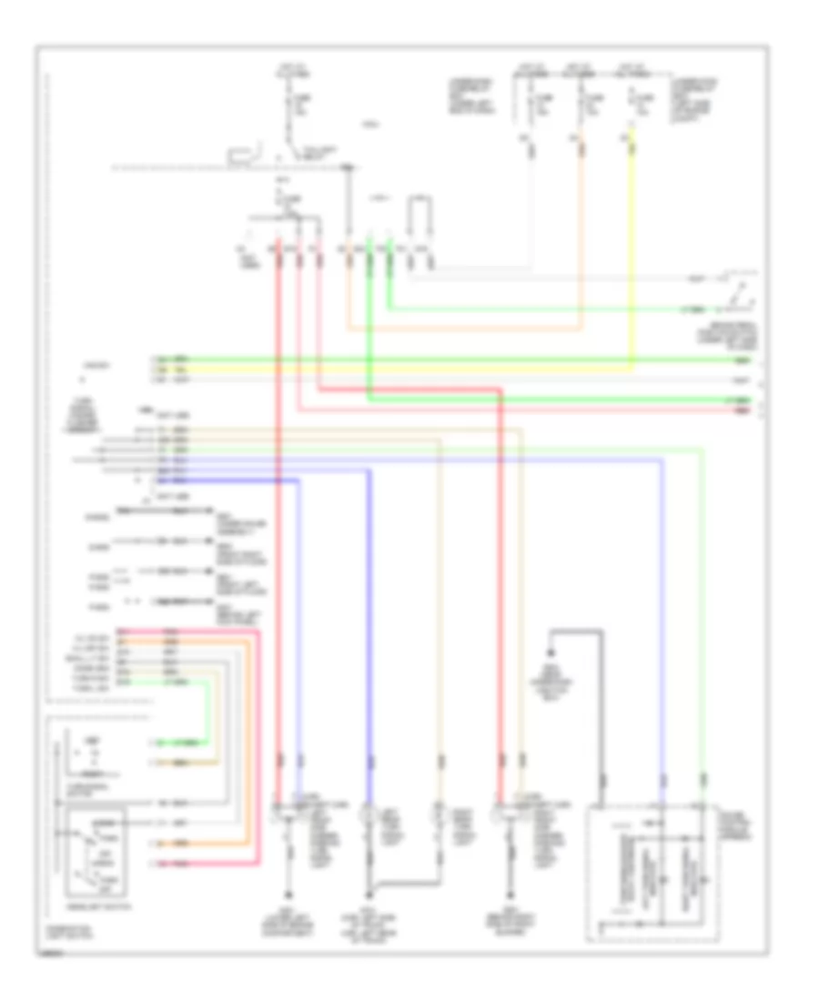 Exterior Lamps Wiring Diagram, Except Hybrid (1 of 2) for Honda Civic DX 2007