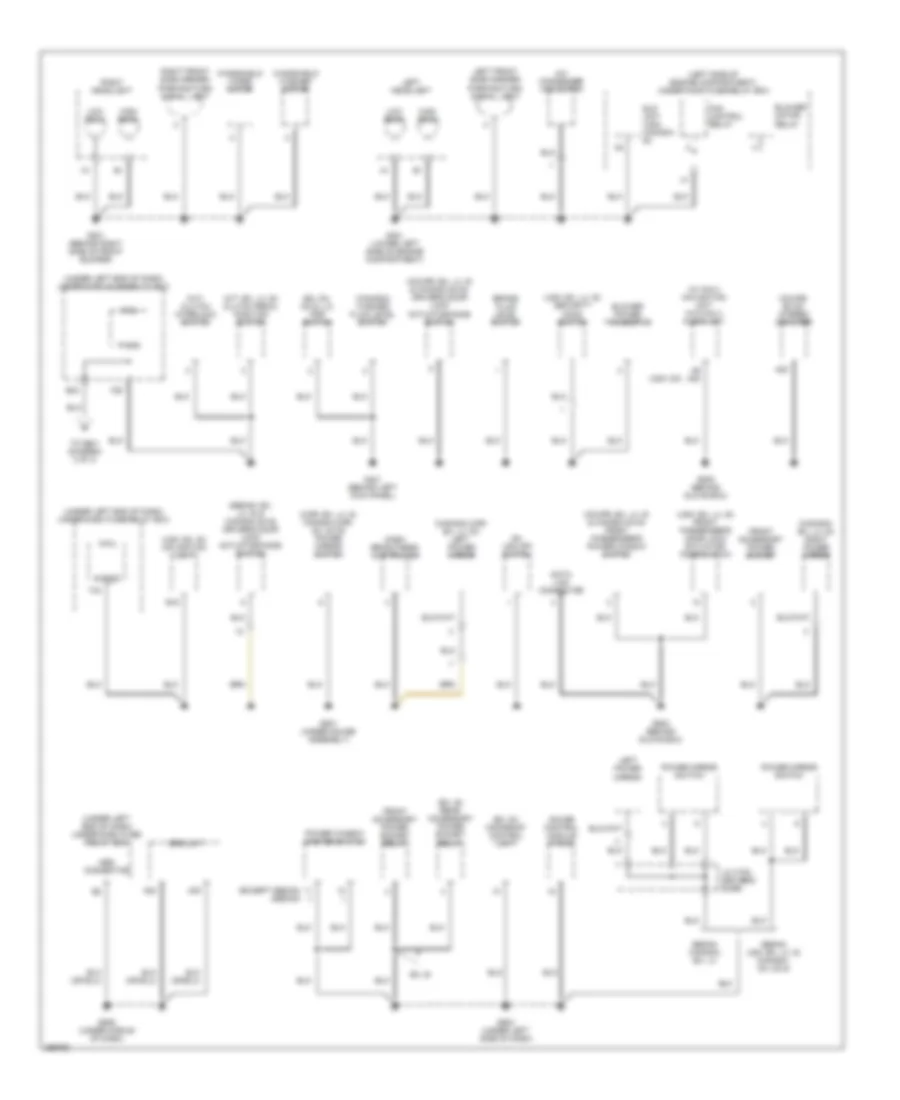 Ground Distribution Wiring Diagram, Except Hybrid (2 of 3) for Honda Civic DX 2007