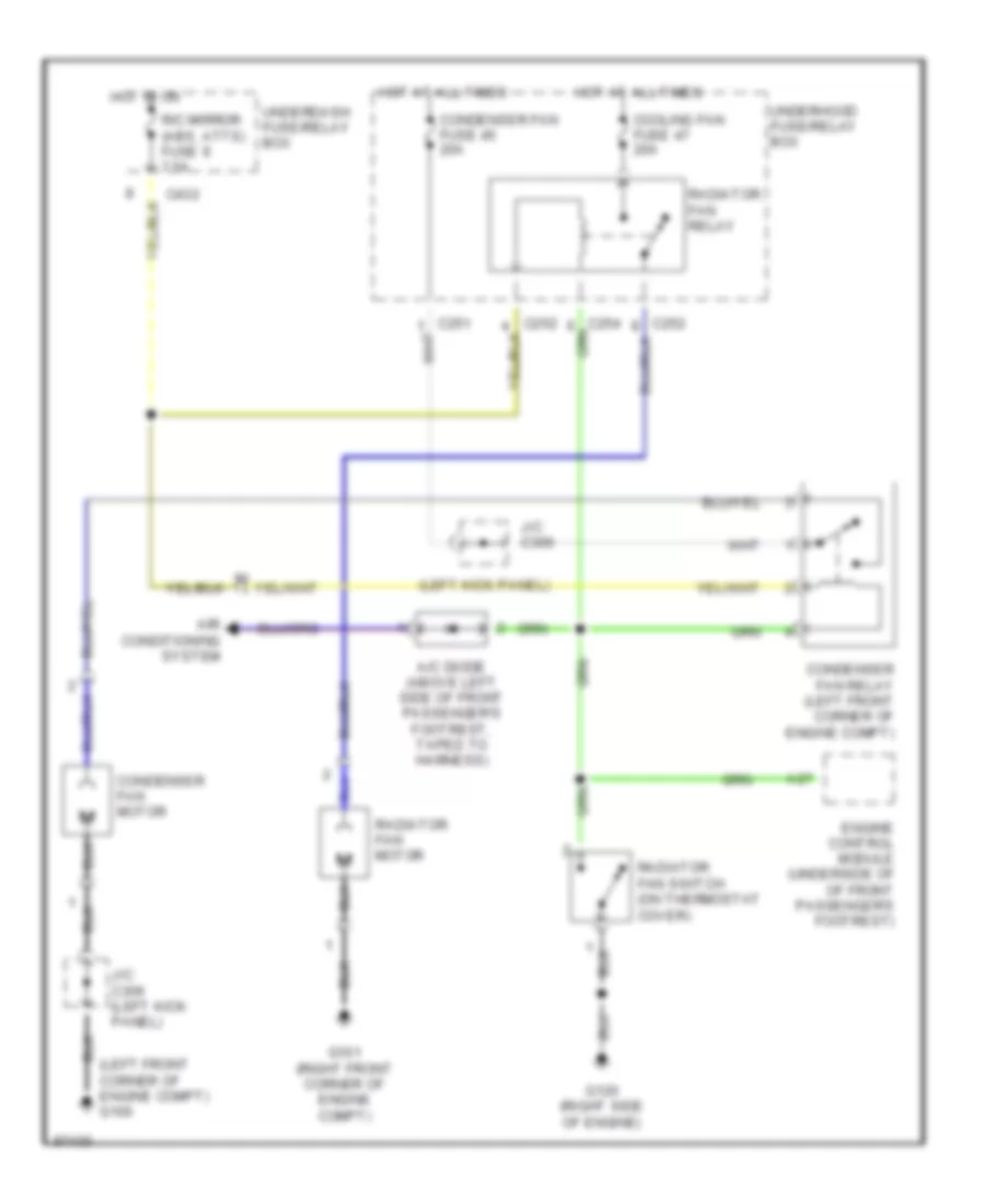 Cooling Fan Wiring Diagram for Honda Prelude 1997