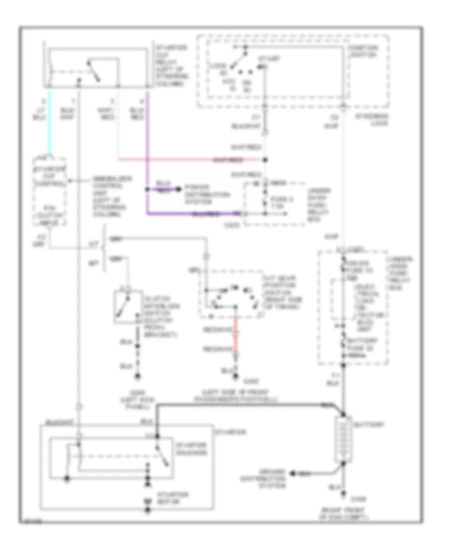 Starting Wiring Diagram, Early Production for Honda Prelude 1997